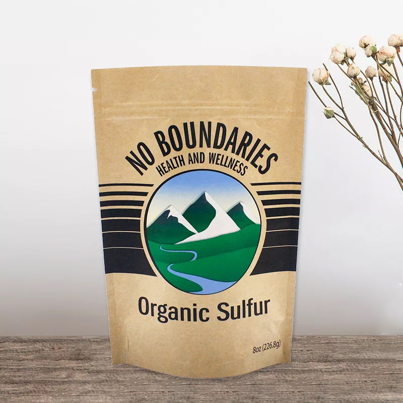 Compostable Paper Biodegradable Kraft Packaging Bean Coffee Bags with Valve