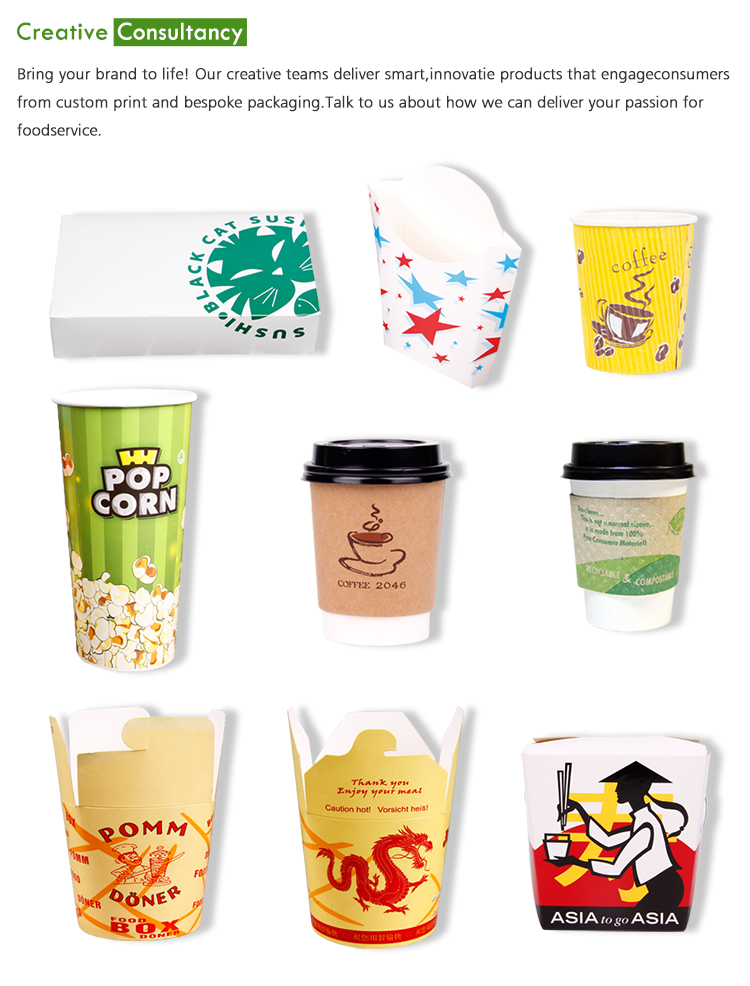  New style take away box PLA paper packaging biodegradables bamboo pulp paper box