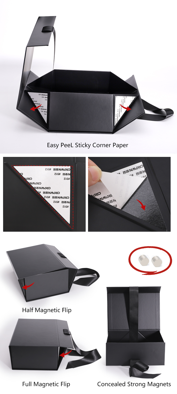 Handbag foldable storage box for clothes foldable gift box