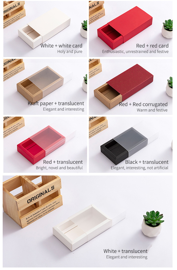 Empty Square Food Tea Drawer Box