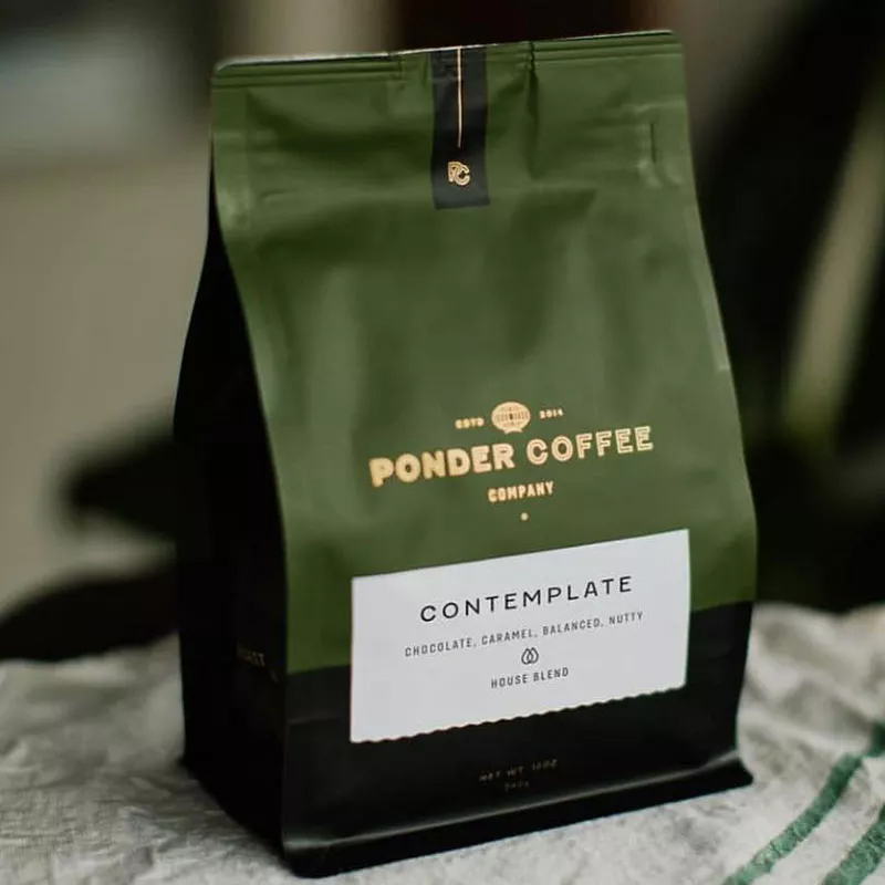 Compostable Paper Biodegradable Kraft Packaging Bean Coffee Bags with Valve