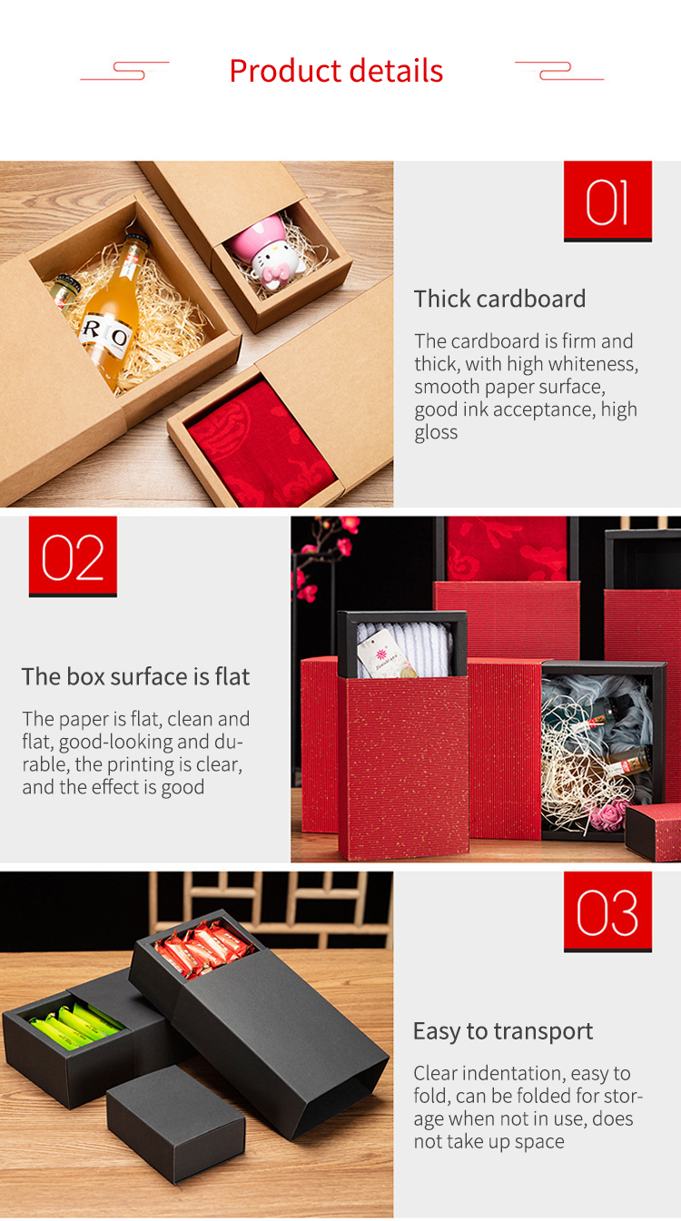 Empty Square Food Tea Drawer Box