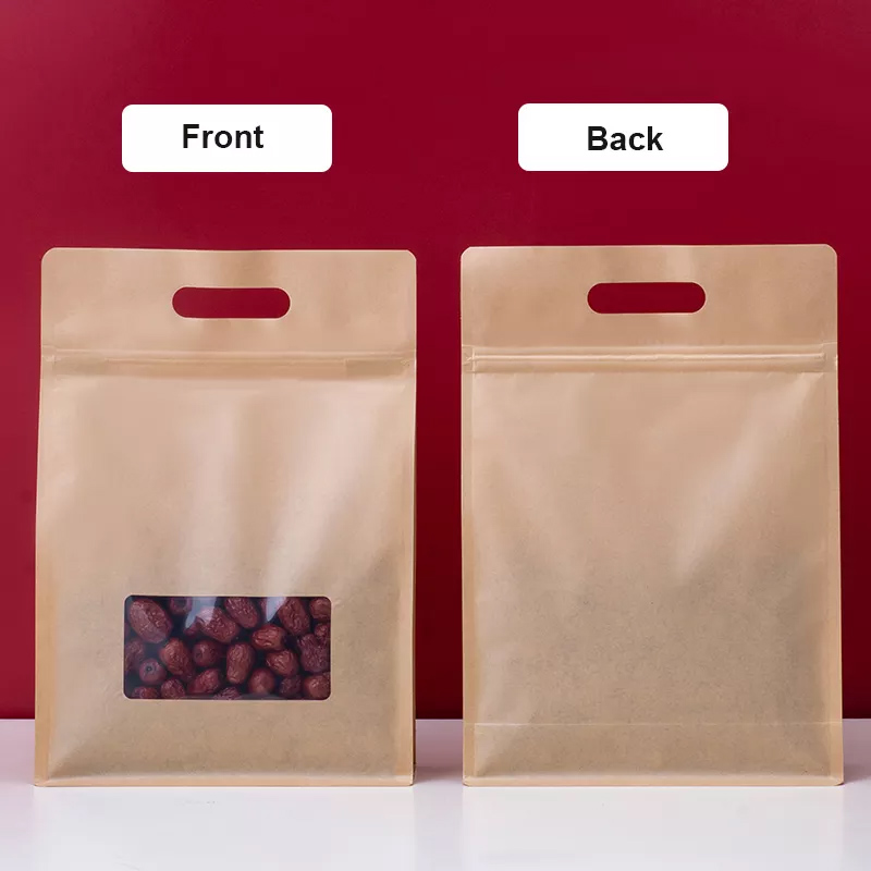 kraft brown biodegradable commercial paper bags with handles