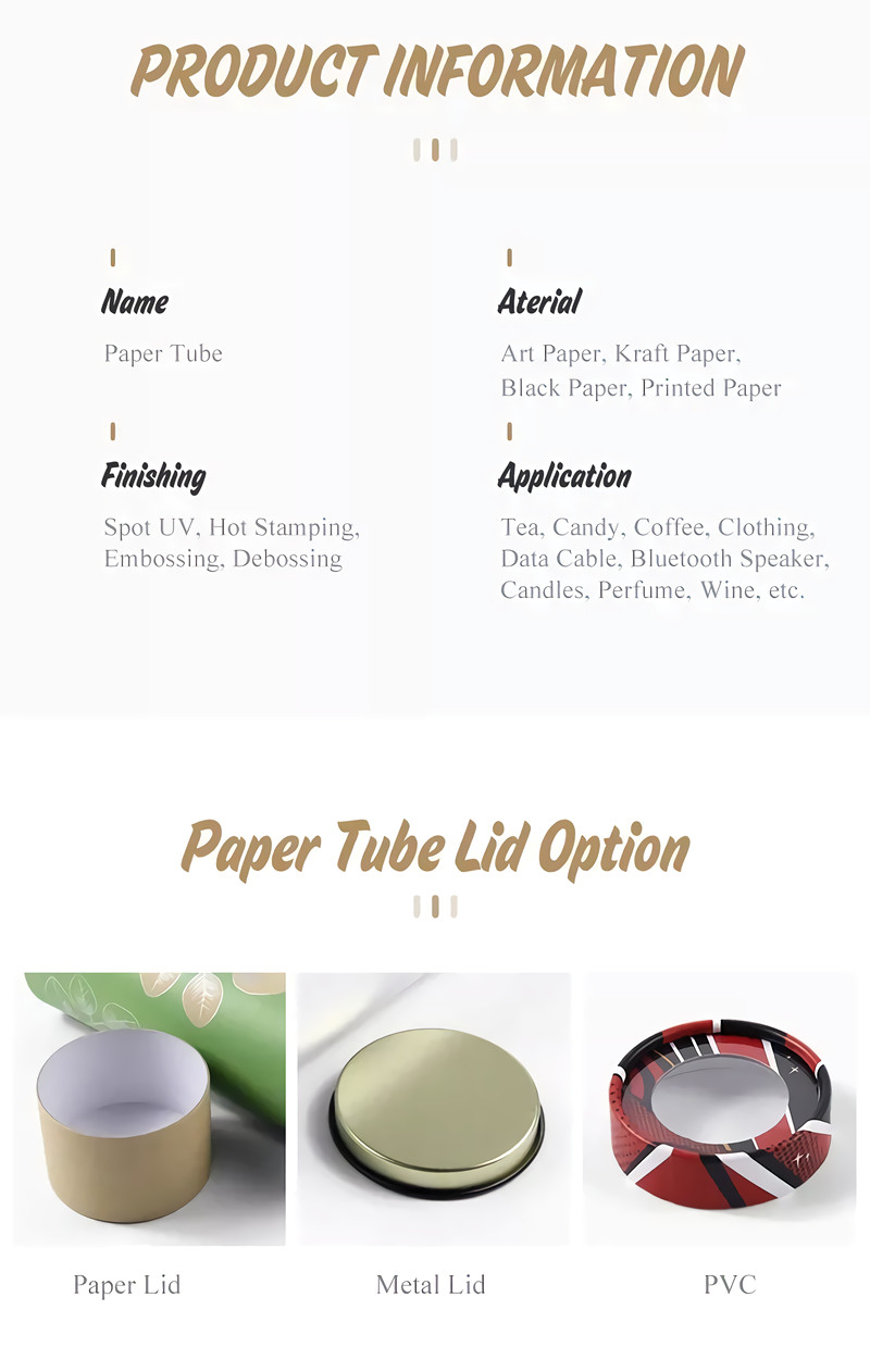 Wholesales Custom Logo Printed Recycled Packaging papertubes