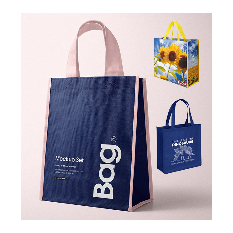 Friendly reusable grocery recycled ecobag pp nonwoven bags