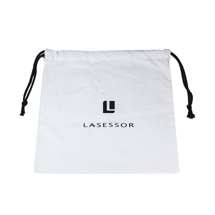 Low MOQ Customised Gift Cotton Cloth Drawstring Backpack Cotton Canvas Bag With Logo