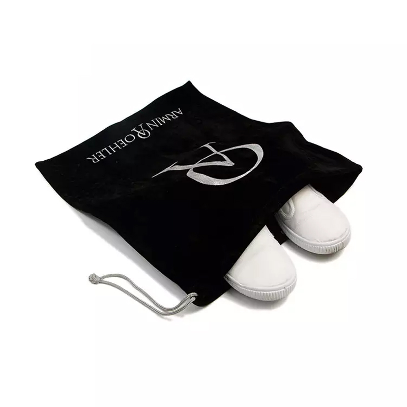  Portable Wholesale Custom High Heel Carrier Velvet Fabric Travel Organizer Flannel Drawstring Dust Storage Shoe Bag