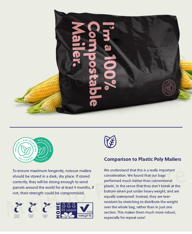 Biodegradable Plastic Packaging Polymailer Bag For Clothes