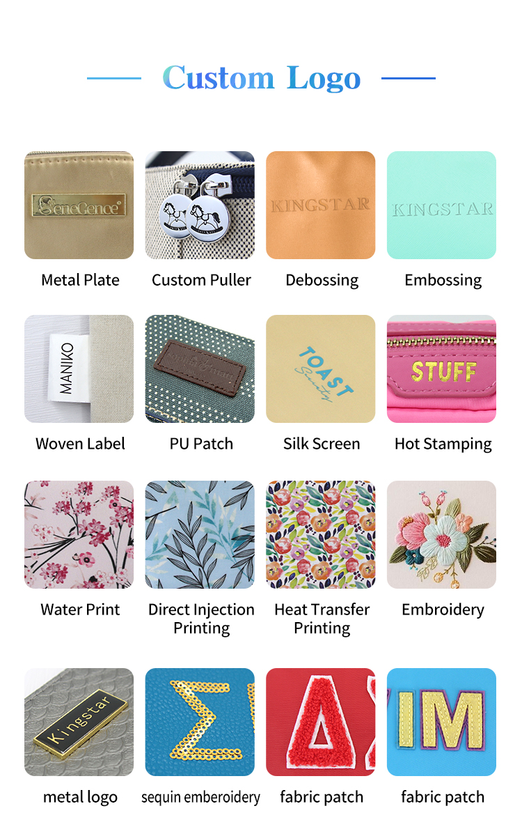 Custom Logo Printing Thick White Toiletry Storage Cotton Canvas Wash Bag For Cosmetics Promotion