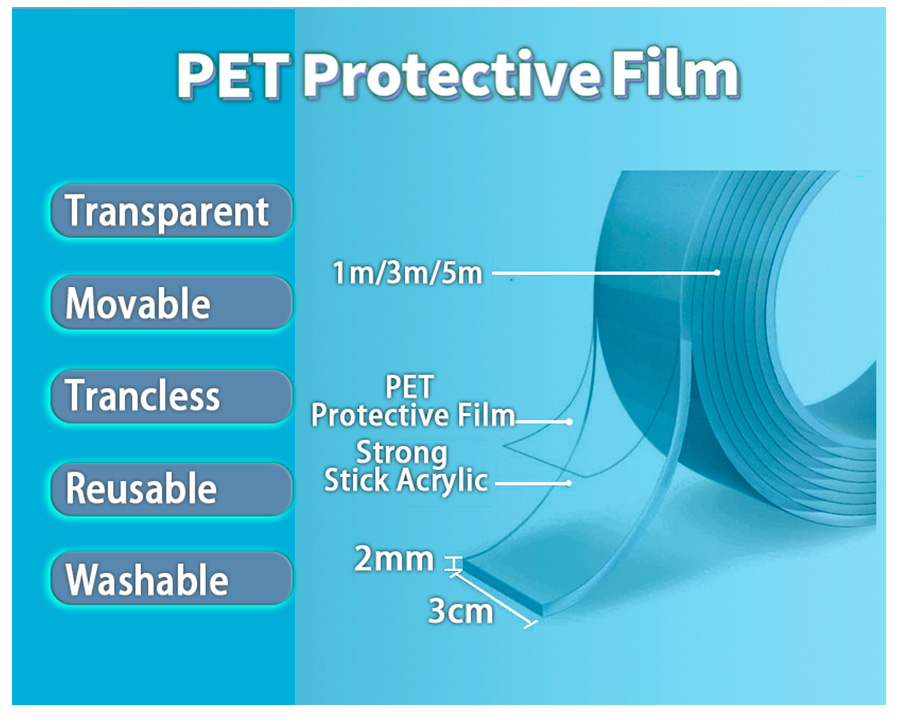 Transparent Car Super Sticky Gel Nano Tape