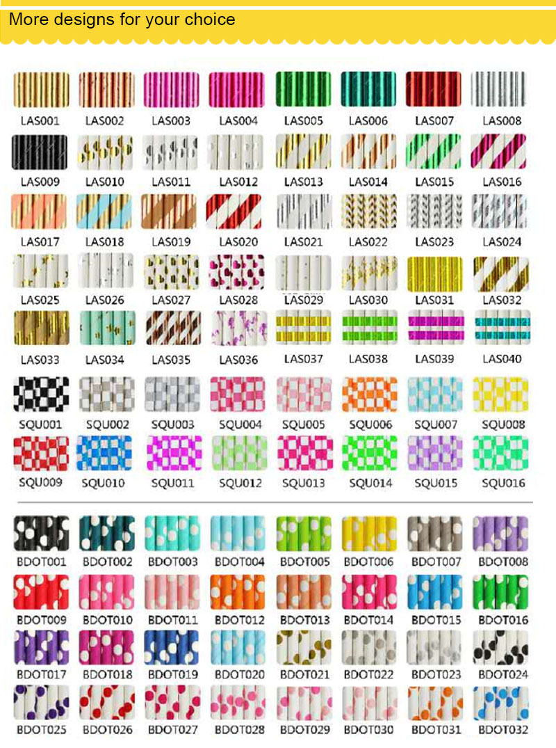 China manufacturer Wholesale mixed design paper straws biodegradable drinking manufacturer paper straw