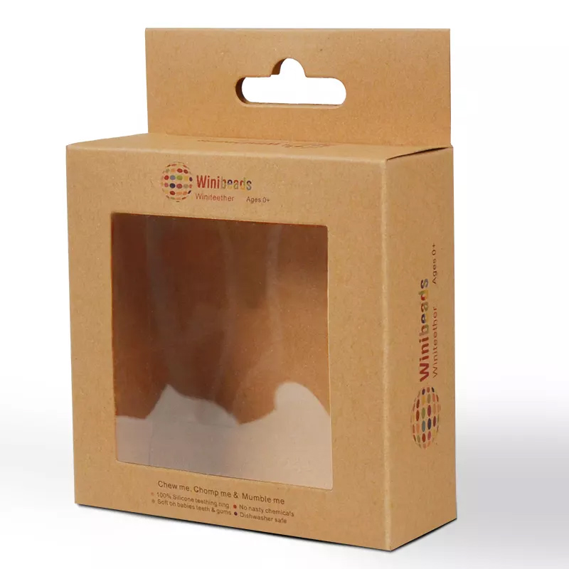Hang Paper Folding Box With Window For Electronic Product