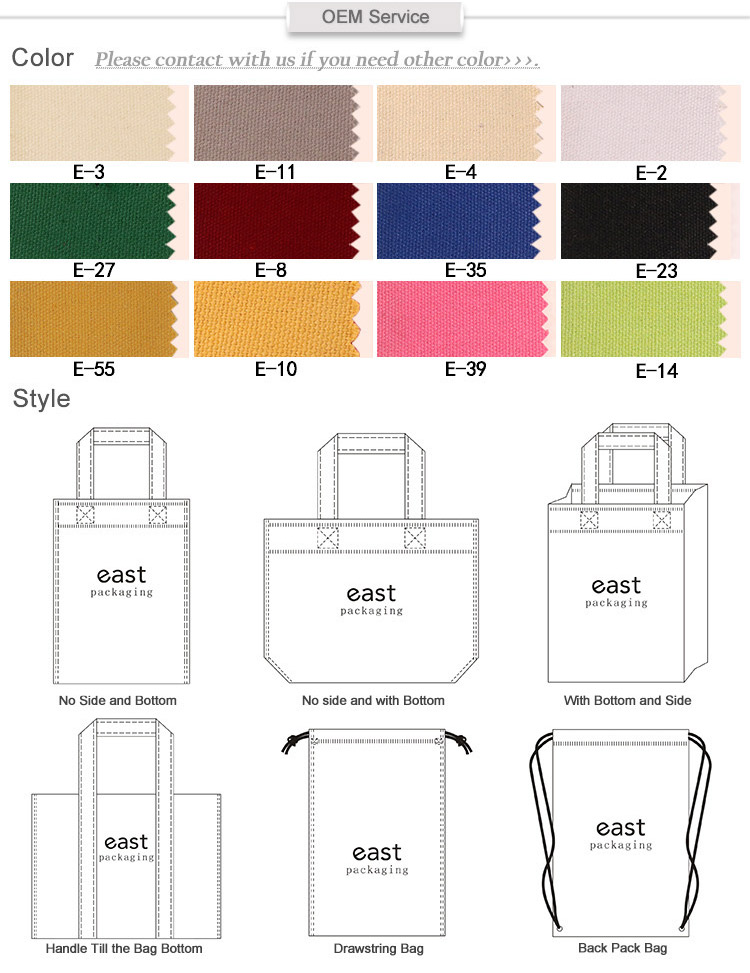 Low MOQ Customised Gift Cotton Cloth Drawstring Backpack Cotton Canvas Bag With Logo