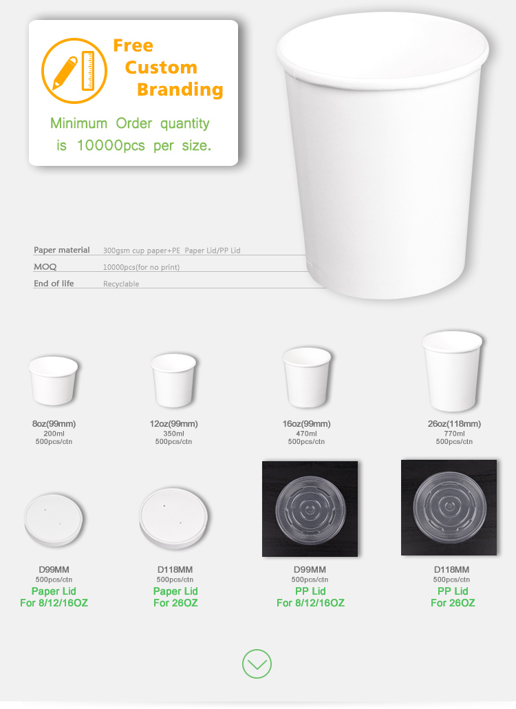 Custom Logo Printed Ice Cream Cup Frozen Yogurt Gelato Bowls Disposable Single Wall Paper Cup With Lid And Spoon