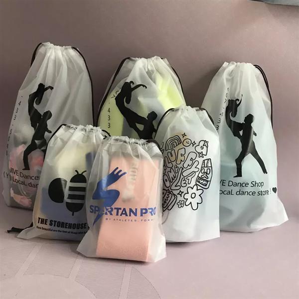 Plastic PVC drawstring bag small plastic packaging Frosted EVA custom printing clothing sleeve packaging bag