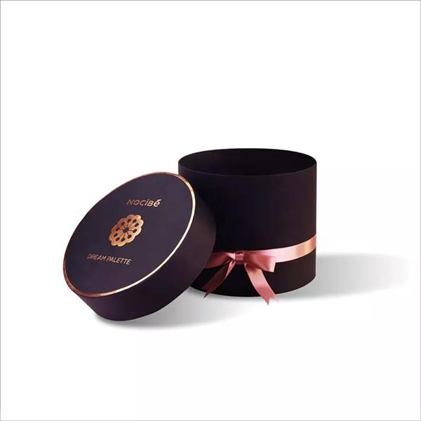 Custom Colours Custom PackingCylinder Neck Tie Box Packaging Cosmetics Nail Oil makeup Brush Round Box