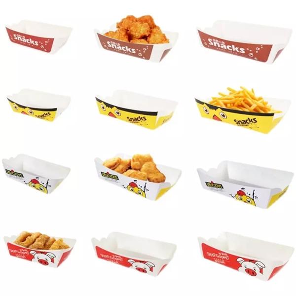 disposable paper plate boat food packaging paper tray